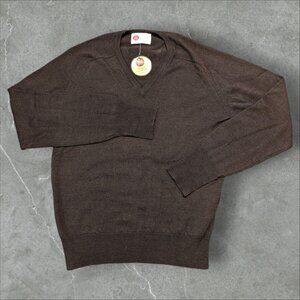 VTG MEN'S Brown Wool Blend New Old Stock Pullover Sweater‎ Kings Road Sz M